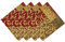 TOPLUXE Stoffservietten 4er Set 45x45cm, Servietten Waschbar, Tischdeko für Esstisch Home Kitchen Room Restaurant (Goldrot)