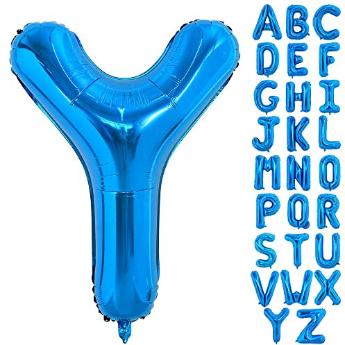 TONIFUL 40 Zoll großer Blau Buchstabe Y Ballon, riesiger Buchstabenballon, großer Folienballon für Geburtstagsfeier, Jubiläumsdekoration