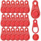 Milkary Planen-Clips, Kunststoff, wasserdicht, für Camping, Zelt, Markise, Banner, Abdeckung, Rot, 20 Stück
