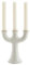 Madam Stoltz Kerzenhalter aus Steingut, cremefarben, H: 21 cm
