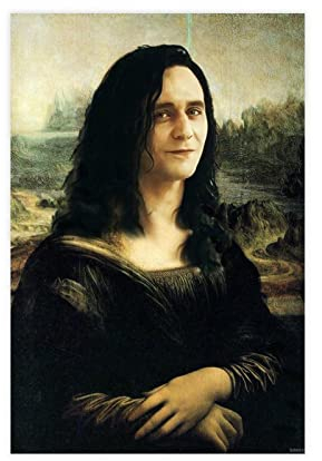 FUKITT Loki Lisa Poster Leinwand Wandkunst Leinwand Poster Schlafzimmer Dekor Sport Landschaft Büro Zimmer Dekor Geschenk ohne Rahmen Stil 30 x 45 cm
