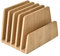 KIRIGEN Desk File Sorter Wood Document Holder 5 Slots Desktop Organiser Stand Rack for Magazine, Document, letter, laptop Home Office Stationery Supplies (5KWJJ-NA)