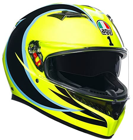 AGV K3 Rossi WT Phillip Island 2005 Helm (Yellow/Black,XXL (63/64))