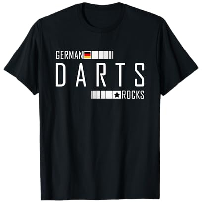 German Darts Rocks Spruch Dart Outfit Kostüm Verkleidung Fun T-Shirt