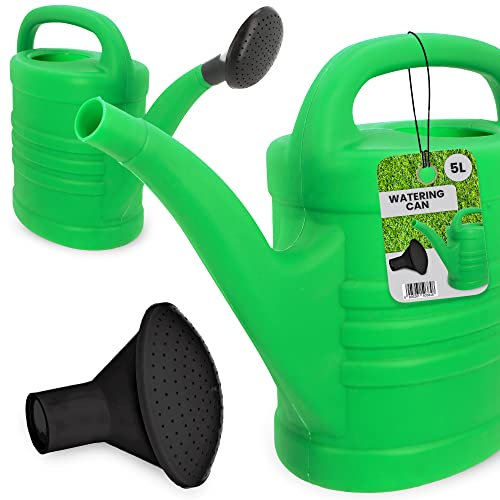 Gießkanne 5L Kunststoff Gartengießkanne Blumengießkanne Kunststoffgießkanne Leichtes Effizientes Langlebiges Gartenwerkzeug Pflanzenpflege Bewässerun Außenbereich Sprinkler Düse Gartengeräte (5L)