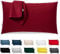 Kissenbezug 40x60 – Mikrofaser Oeko-TEX Zertifiziert – Bordeaux – 2er Set Kopfkissenbezug für Kissen 40 x 60 Weich & Atmungsaktiv – Kissenbezüge Hypoallergen Waschbar mit Verdecktem Reißverschluss