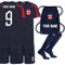 Personalised England Style Kit Navy and Red Football Shirt, Navy Blue Shorts, Bag and Socks for Boys and Girls Best Birthday Gift for Children Kids Playwear 3/13 Years Old (7-8 Years)