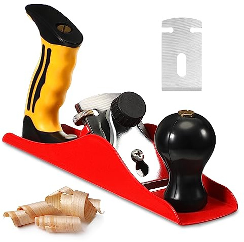 Lanties Hand Planer with 2 Inch Blade Adjustable Smoothing Wood Plane Universal Bench Plane for DIY Door Installation Woodworking Trimming