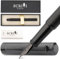 SCRIVI PENS Luxury Fountain Pen Set-[Black] Fountain Pens for Writing - Smooth Medium Nib - Includes Refillable Ink Converter, 5 Ink Cartridges [Black & Blue], Gift Box - Elegant Calligraphy