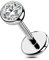 OUFER Body Piercing Titanium Lippenpiercings Push in Labret Piercing 5/6/8/10/12mm Lip Stud 20G Helix Piercings Lip Labret Stud Tragus Threadless Helix Earrings Stud Bar Jewellery