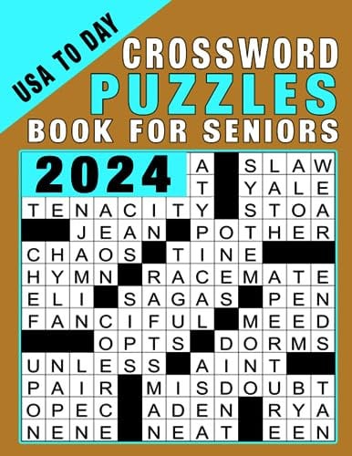 2024 Usa To Day Crossword Puzzles Book For Seniors: Play challenging word games to learn about the intricate world of language