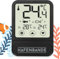 Hafenbande Termómetro de acuario digital para pegar desde el exterior | indicación de temperatura -10 - +60°C | rango de vigilancia ajustable | transparente