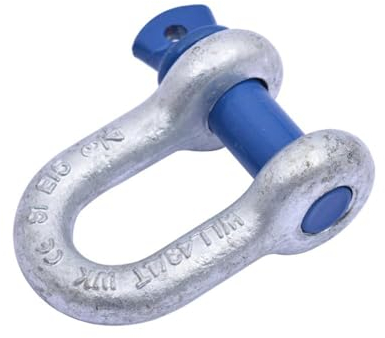 Manille en forme de D, crochet de manille robuste pour remorquage de voiture, outil de levage pour récupération de véhicule, transport de 9,5 mm, 1 tonne