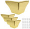 Cjueiom 7.5cm / 3 Inch Furniture Legs Gold Set of 4 - Modern Metal Sofa, Table, Wardrobe Feet - Replacement for Cabinet, Cupboard, Chair, Ottoman
