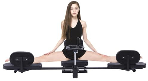 Donened Écarteur de jambe professionnel pour étirer les adducteurs jusqu'à 180 ° - Appareil de fitness avec coussinets souples et manivelle rotative pour yoga, arts martiaux