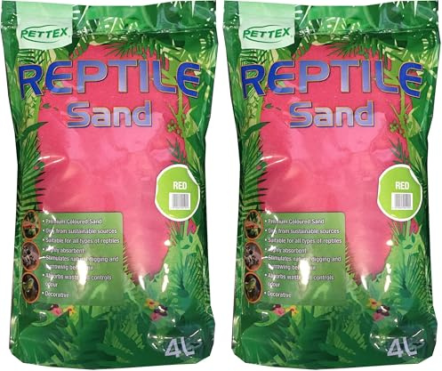 Pettex Reptile Coloured Calci Sand 4L Red (Pack of 2)