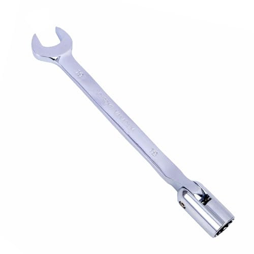 Vokenforu 19mm Socket Spanner, Ratchet Combination Wrench, Hardened Chrome Vanadium Steel Open End Spanner Metric