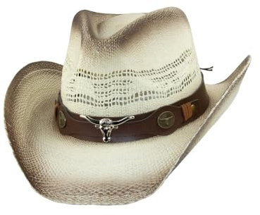 Black Jungle Manas - Sombrero de paja para el verano, marrón, S/M