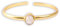 happymaker - Edelstein Armreifen, Armreif Gold mit echten Mondstein, handgefertigt, offener Armring, größenverstellbar, edle Schmuckschachtel als Geschenkverpackung für Schmuck