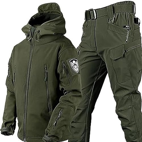 Generisch Wasserdichte Armee-Kampfanzug-Sets für Herren, taktische Jacke und Hose, Militär-Softshell-Anzüge, Camo-Uniform, ideal für Outdoor-Aktivitäten