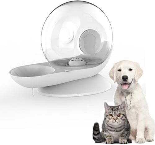 Coogime Distributeur d'eau pour chats et chiens, 2,8 l, automatique, par gravité, avec filtre, abreuvoir, station d'alimentation automatique, volume élevé, gris, taille L
