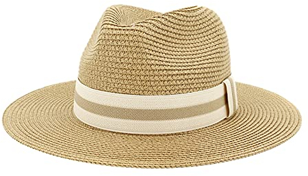 Dinglong Gorro Paja Vacaciones de Primavera y Sombrero pequeño Sombrero de Verano Plegable Junto al mar de béisbol Frescas para Mujer Gorro Paja (C, One Size)