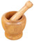 HESHUWEN Mortero Juego de mortero de Madera, triturador de Especias y Pimienta, Lavable, portátil, Ligero, for Mezclar ajo Mortero Piedra