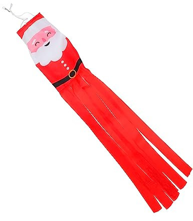 POPETPOP 1pezzi Bandiera Manica Vento Natalizia Da Appendere All Esterno Ornamento Decorativo Per Feste Resistente Al Vento Uso
