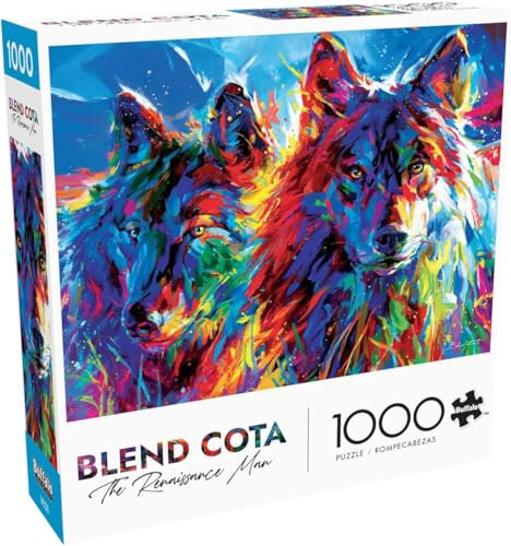 Buffalo Games - Blend COTA - Wölfe wahre Liebe - 1000-teiliges Puzzle für Erwachsene - Herausforderndes Puzzle perfekt für Spieleabende - Fertige Größe ist 26,75 x 19,75 cm