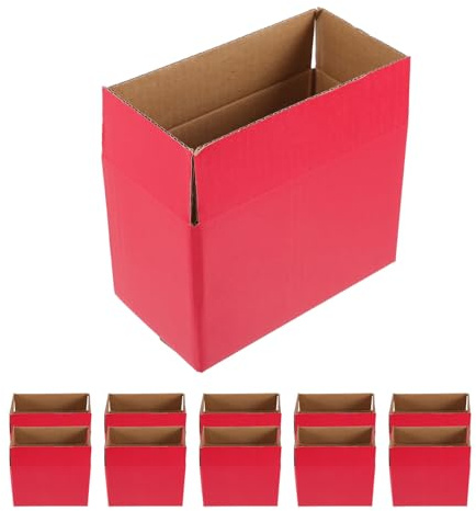 GRIRIW 12 Stück Papierverpackungsboxen in Verschiedenen Größen Geschenkverpackungen 6x4x4 Versandkartons Mit Deckel