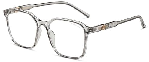 SHEEN KELLY TR90 Retro Blaulichtfilterbrille Herren Damen Vintage Eckig CR39 Klare Gläser 80er 90er Brillen