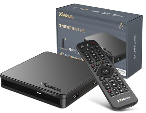 Xsarius Sniper 3 BT - 4K Linux UHD HEVC OTT Linux WiFi IPTV PremiumTV Box