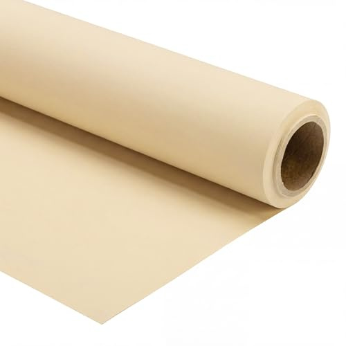 Walimex pro Hintergrundkarton 2,60 x 10 m light beige, robuster Fotohintergrund aus Karton, Fotoleinwand als Backdrop für Fotostudio, reflexfrei, strapazierfähig, ideal für Produktfotografie
