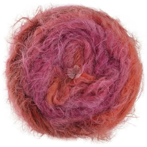 LANA GROSSA Basta Mista | Fake Fur Look, locker verzwirnter Franseneffekt & Merinofasern | Handstrickgarn aus 50% Schurwolle & 50% Polyamid | 50g Wolle zum Stricken & Häkeln | 100m Garn FB 107