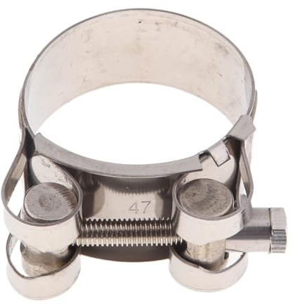 Exhaust Clamp, Pipe Clamps Motorcycle Exhaust Pipe Clamps Clip Fit Size 32-35/36-39/40-43/44-47/48-51/52-55mm Stainless Steel Exhaust Clamp(44-47mm)