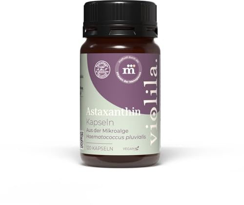violila Astaxanthin Kapseln 8 mg | Natürliches Carotinoid aus Haematococcus pluvialis | Hochdosiert aus Mikroalgen | Vegan | Pflanzlich inspiriert | Für hormonelle Balance & Zellschutz |120 Kapseln