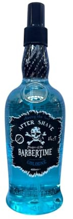 BARBERTIME Aftershave Cologne No.5 Chasing the Loot 400ml | Frisches Rasierwasser für Herren | Kühlt & erfrischt nach der Rasur | Barbershop Duft | Pump-Spray