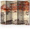 murando Raumteiler Ziegel-Optik Foto Paravent 225x172 cm einseitig auf Vlies-Leinwand Bedruckt Trennwand Spanische Wand Sichtschutz Raumtrenner rot f-A-0503-z-c