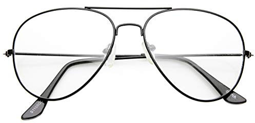 KISS AIR FORCE Occhiali da Vista Uomo Donna – Stile Aviatore con Montatura in Metallo Leggera & Resistente – Lenti Trasparenti, Fotocromatiche o Anti Luce Blu per PC, TV, Lavoro, Gaming