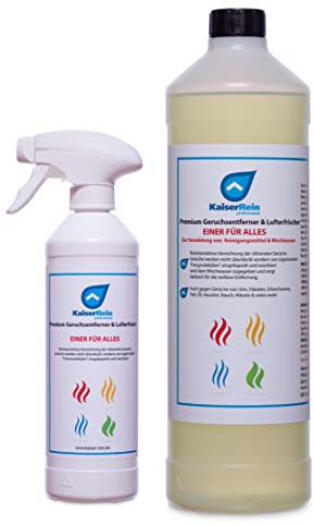 KaiserRein Geruchsabsorber, Geruchsentferner, Geruchsneutralisierer 1 L Spray & wischen gegen Gerüche aller Art Animal, Auto, Haushalt