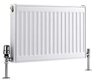 Milano Compact White Type 11 Horizontal Single Panel Convector Radiator - 400mm x 600mm