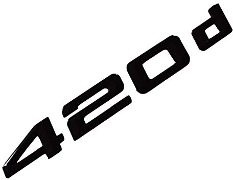 MCK Auto - 420d schwarzes glänzendes Logo hinten Emblem Tuning für F32 F33 F36 HB2L3