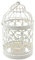 Shiwaki Lanterna a gabbia per uccelli da appendere Tealight in metallo bianco, centrotavola decorativi vintage di matrimoni e feste, portacandele per festival, decorazioni per la casa