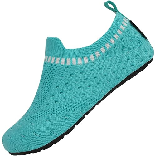 SAGUARO Hausschuhe Leicht rutschfest Pantoffeln Atmungsaktives Slippers für Jungen Mädchen Kleinkinder, Blau 30/31