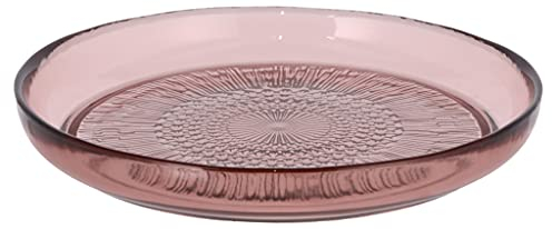 BITZ Kusintha Glasteller, Teller aus Glas, 18 cm, Rosa