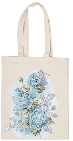Zerodis Sac à Provisions de Peinture de Diamants de Bricolage, Sac à Provisions en Cuir de Tissu de Sac Fourre-Tout Réutilisable de Peinture de Diamants(BB008)