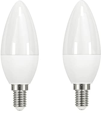 ShuoHui 2x E14 LED Lampe 5.5W (ersetzt 40W) Kerzenform Kerze Birne Energiesparlampe Strahler 6 5630 SMD AC 220-240V Warmweiß
