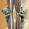 NC Raffhalter mit Cartoon-Vorhangschnalle, Tierriemen, Vorhanghaken, Vorhang-Clip, Raffhalter für Kinderzimmer, Fensterdekorationen (Bär), M, 2 Stück