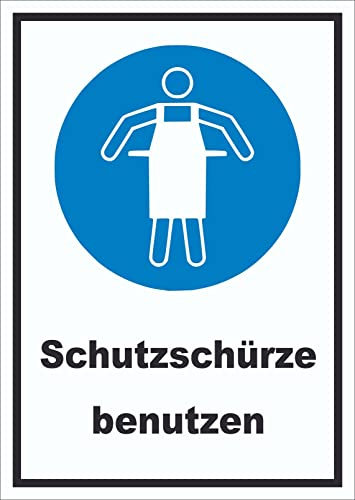 HB-Druck Schutzschürze benutzen Schild A0 Rückseite selbstklebend