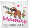 Blickfang Schnarchecke Kuschelkissen |Geschenk| Eltern Mama, Papa, Tante, Bruder, Schwester | Fotokissen | Motivkissen | bedrucktes Kissen | Baumwolle | Kissen | Motivkissen (mit Kissenfüllung, Mama)